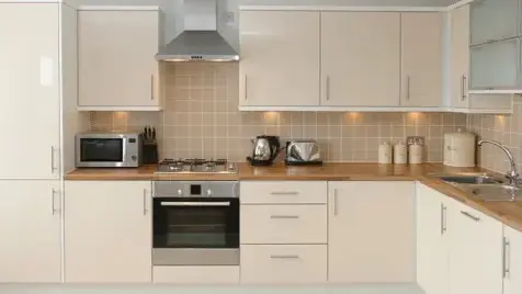 cocinas en MDF melánico color blanco